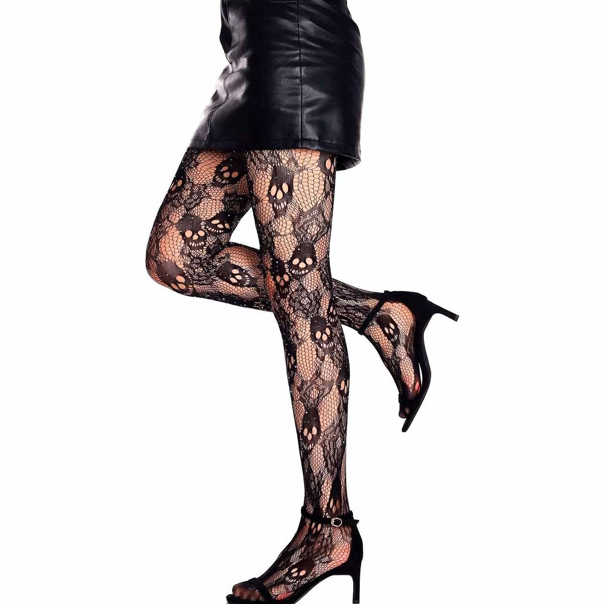 GEN - Pantys Media Malla Mujer Gotica Halloween Panties Estandar