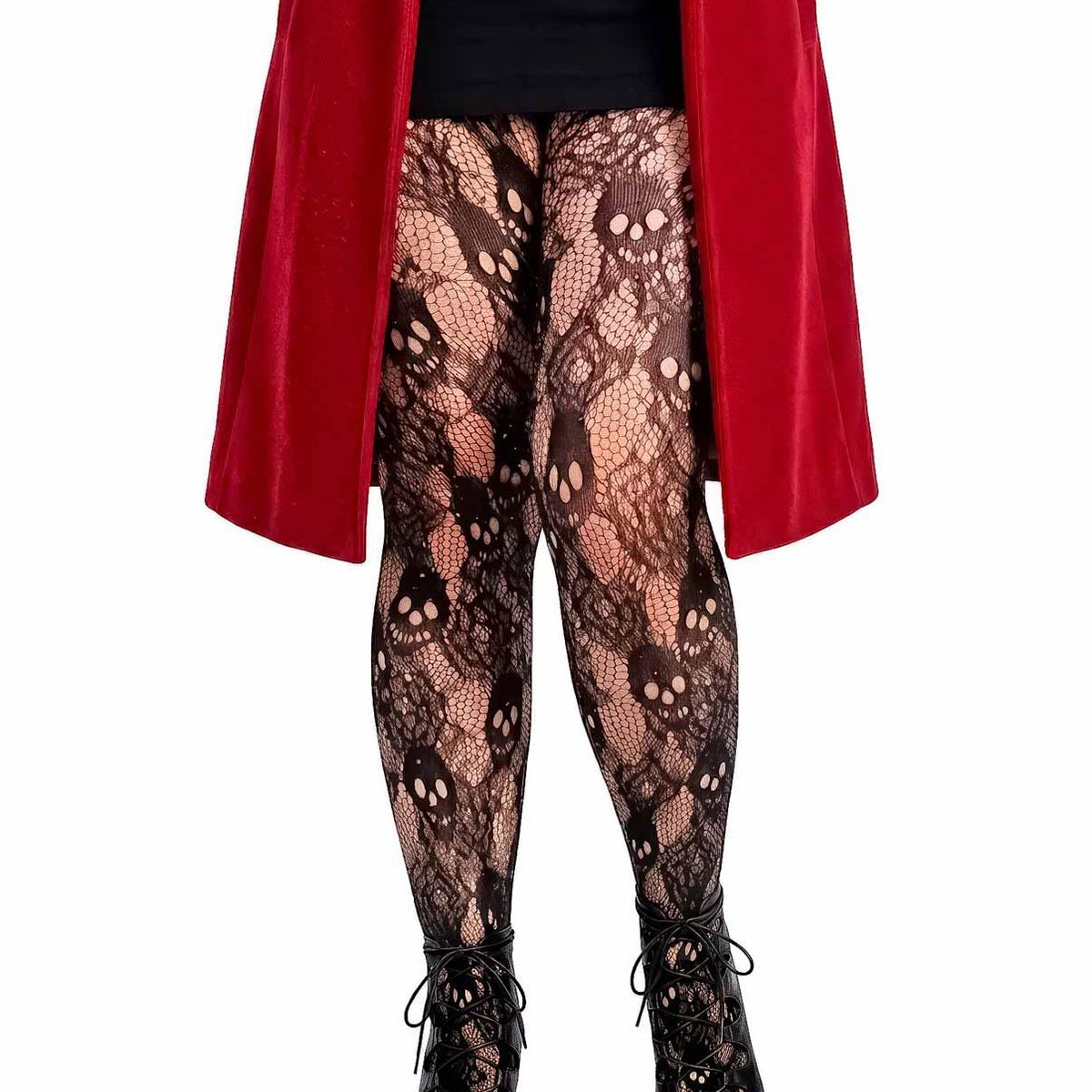 GEN - Pantys Media Malla Mujer Gotica Halloween Panties Estandar