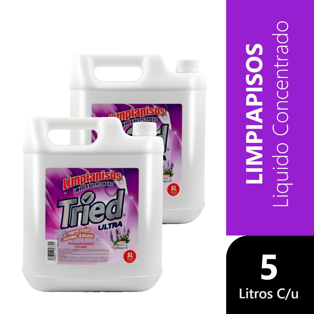 GENERICO - Pack 2 Limpiapisos Concentrado Lavanda 5 Litros TRIED