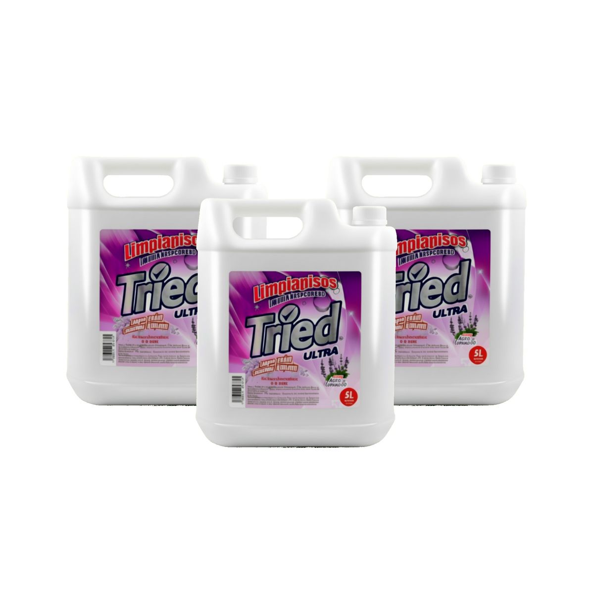 GENERICO - Pack 3 Limpiapisos Concentrado Lavanda 5 Litros TRIED