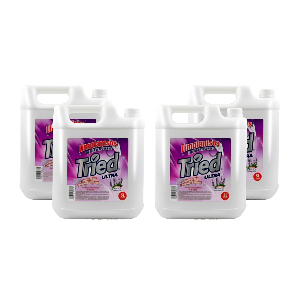 GENERICO - Pack 4 Limpiapisos Concentrado Lavanda 5 Litros TRIED