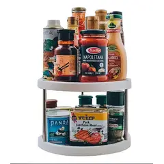 GENERICO - Organizador Estante Especiero Giratorio De 2 Niveles Cocina
