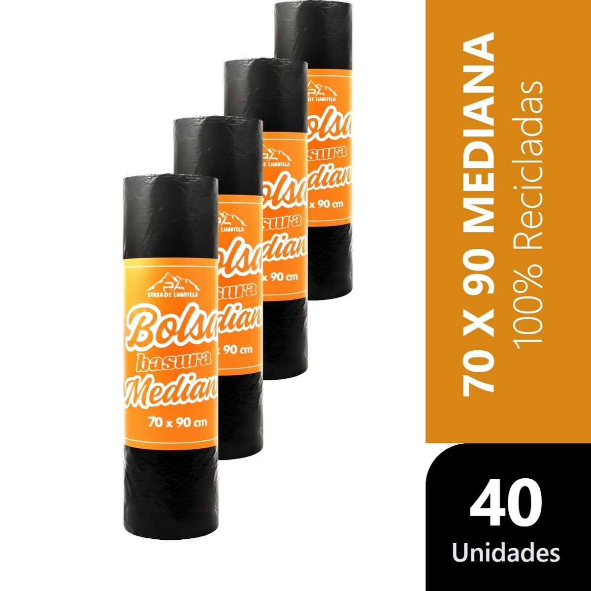 GENERICO - Bolsas De Basura Mediana 70x90 40 Unidades