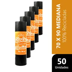 GENERICO - Bolsas De Basura Mediana 70x90 50 Unidades