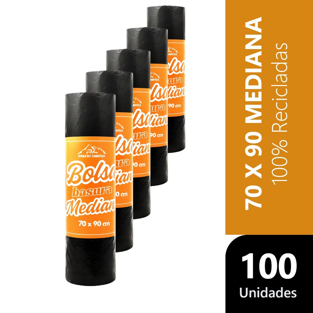 GENERICO - Bolsas De Basura Mediana 70x90 100 Unidades