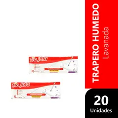 GENERICO - Paño de limpieza Trapero Humedo lavanda 20 u