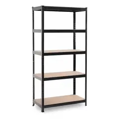 GENERICO - Estante Metálico Negro 180x90x40 Cm 400 Kg BELUG