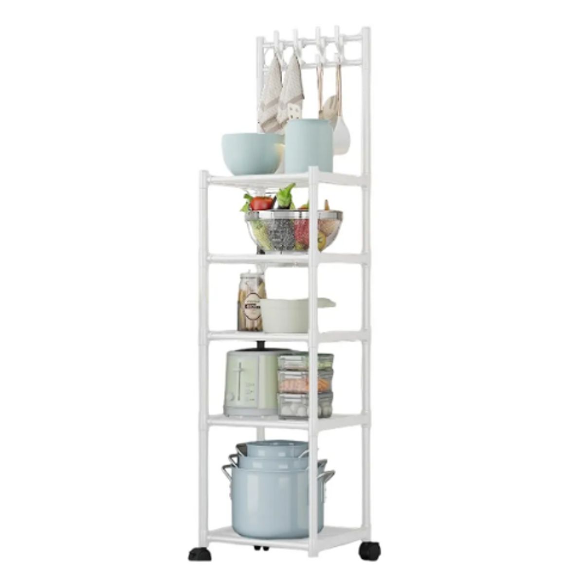 GENERICO - Estante Rack 5 Niveles Multifuncional P/ Cocina Baño Jardín