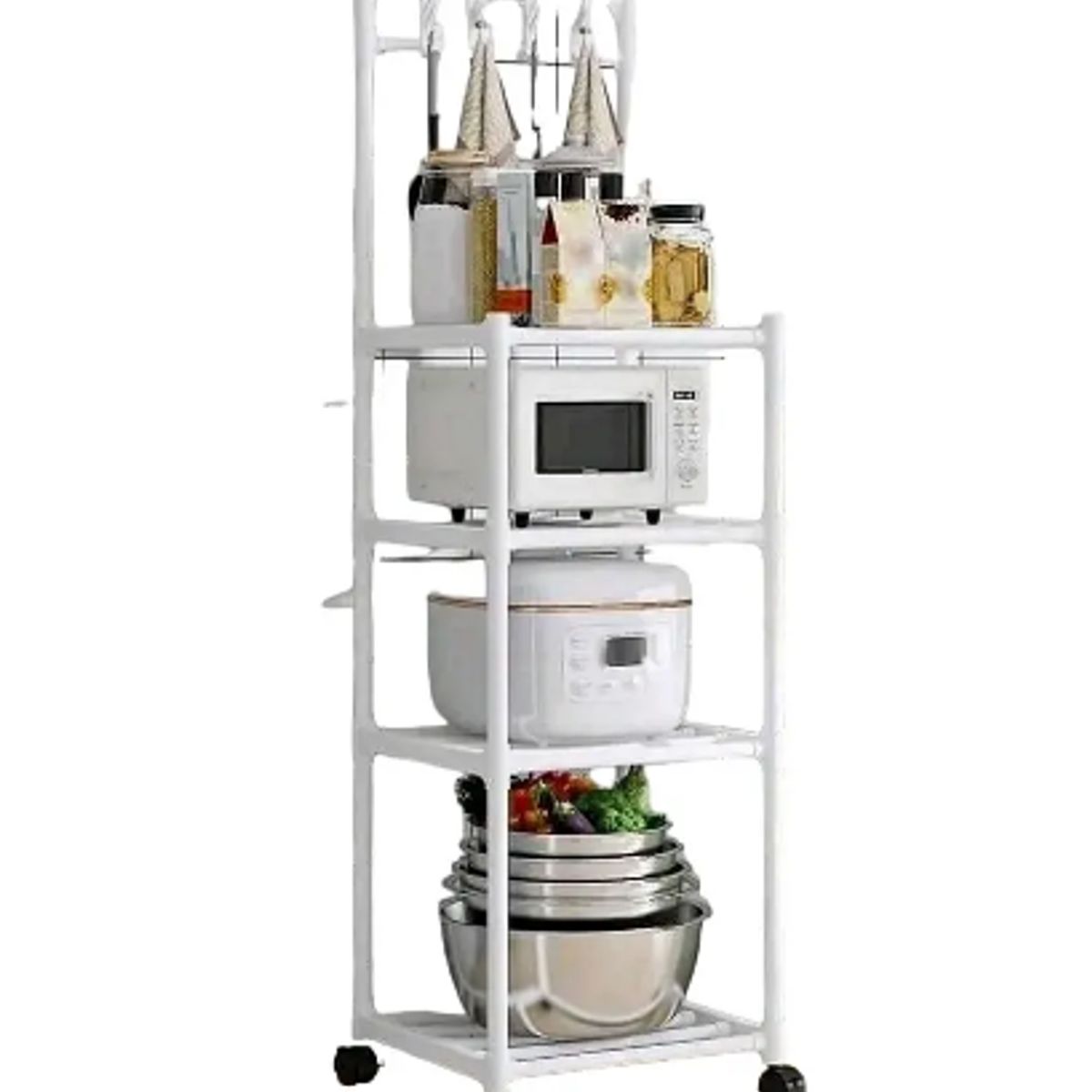 GENERICO - Estante Rack 4 Niveles Multifuncional P/ Cocina Baño Jardín