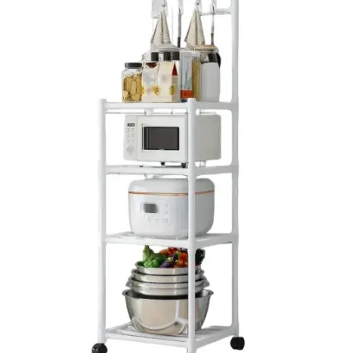 GENERICO - Estante Rack 4 Niveles Multifuncional P/ Cocina Baño Jardín