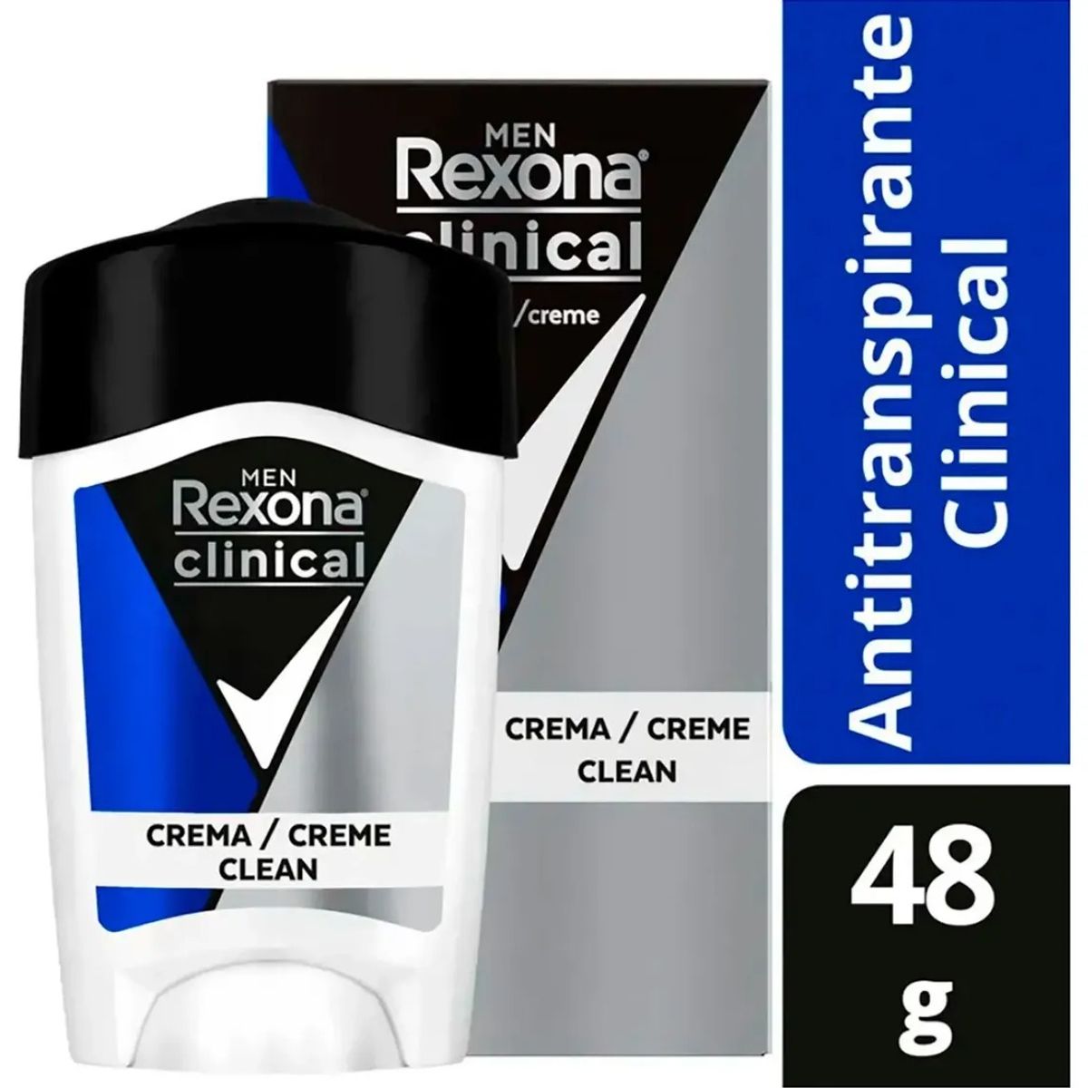 REXONA - Rexona Men Clinical Desodorante Crema Clean 48 g