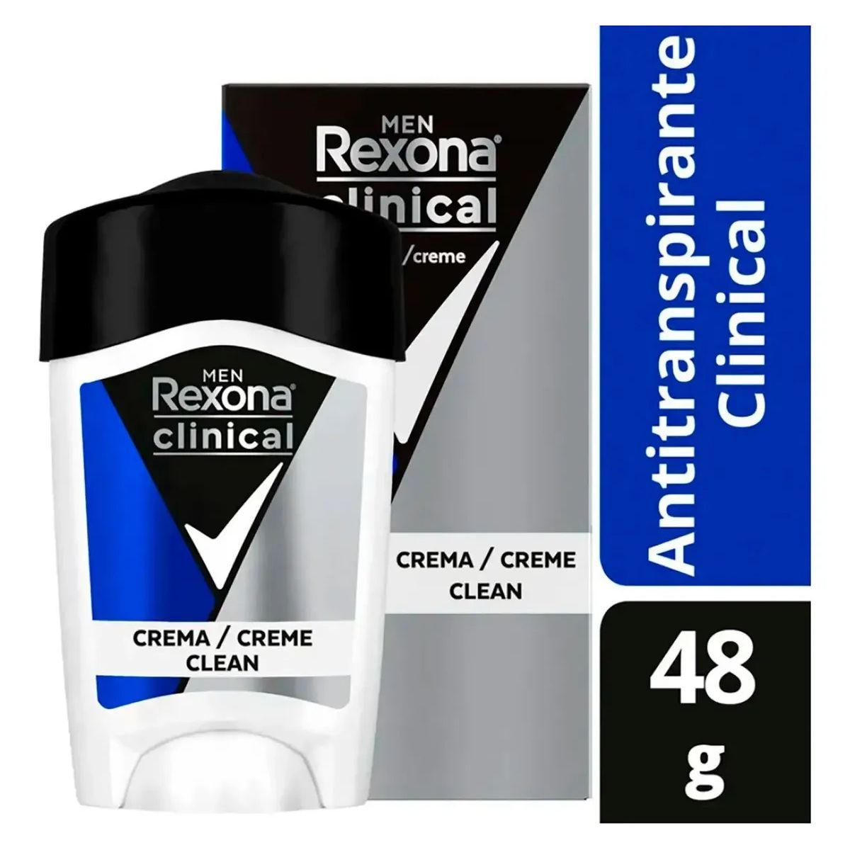 REXONA - Rexona Men Clinical Desodorante Crema Clean 48 g