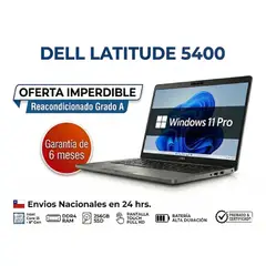DELL - Latitude 5400 TOUCH FHD i5-8665U 8GB Ram 256GB SSD Windows 11Pro Reacondicionado Grado A