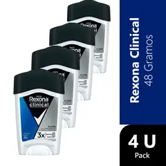 REXONA - Pack 4 Men Clinical Desodorante Crema Clean 48 g
