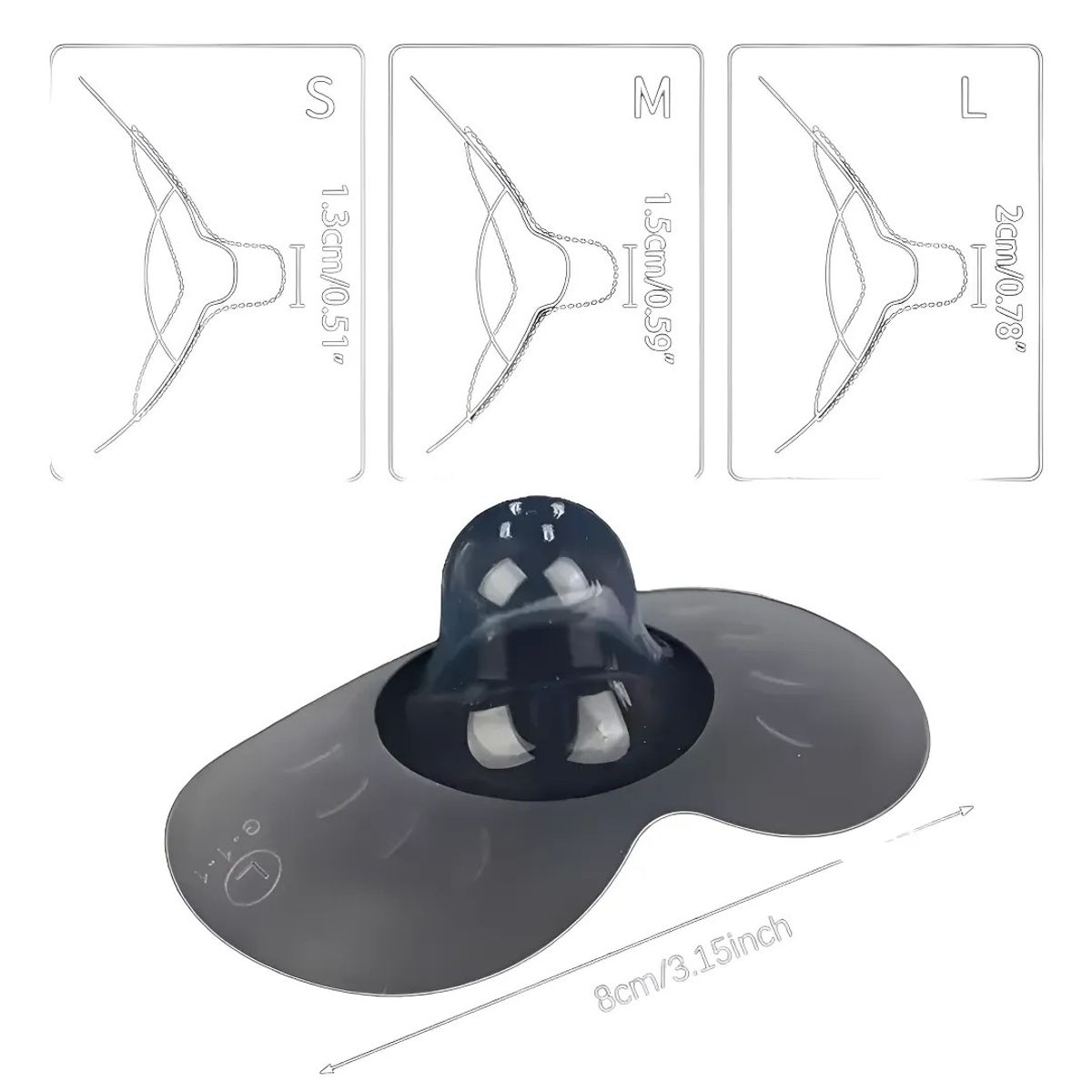 GENERICO - Pezoneras de lactancia de silicona talla S 00170
