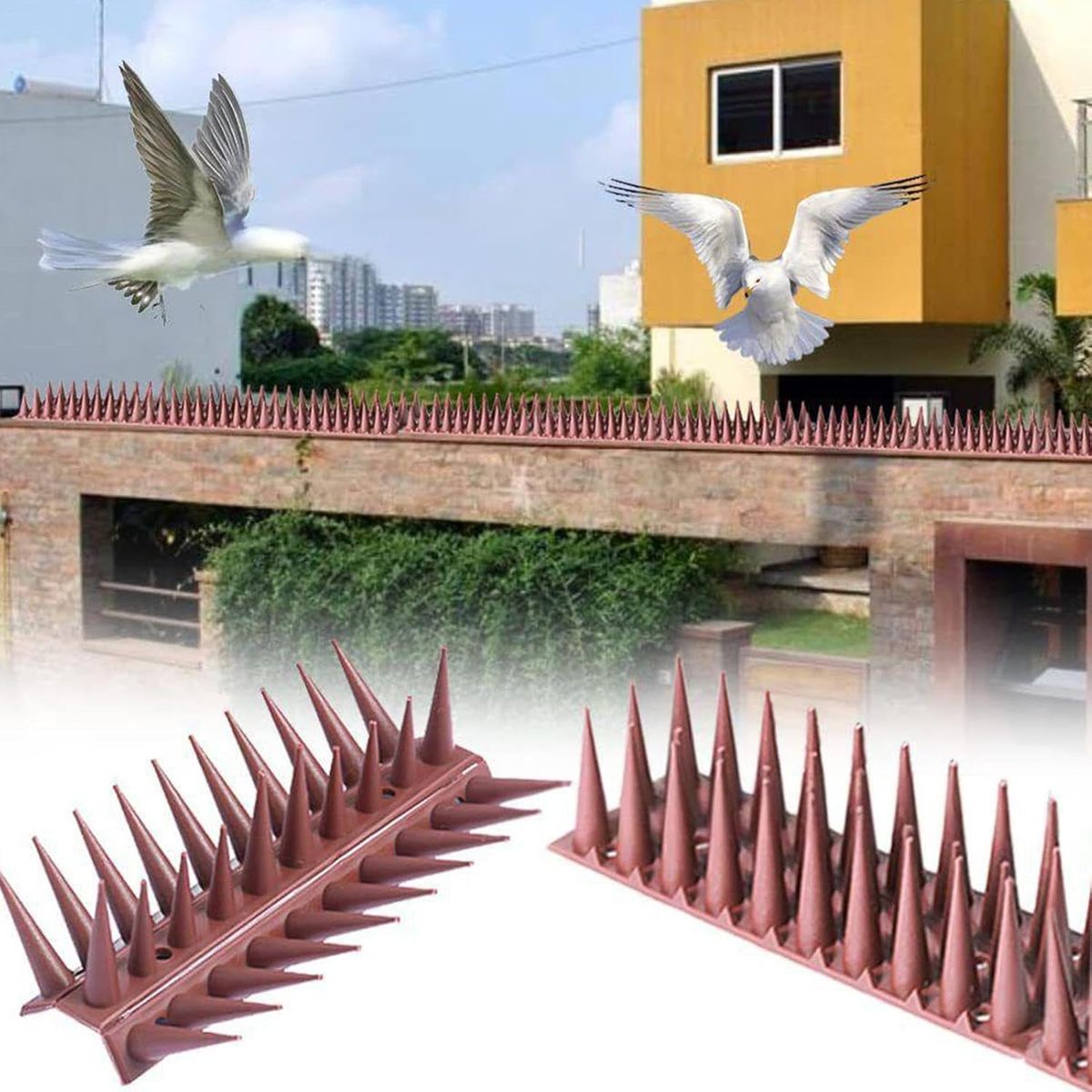 GENERICO - 8Pcs Picos Anti Palomas Protección Bardas Para Pájaros Púas