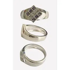 TAETHAI - Anillo plata 925, rombo Circones