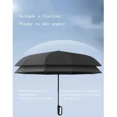 GENERICO - Plegable Paraguas Automático Antivendaval 20 Huesos Colgable