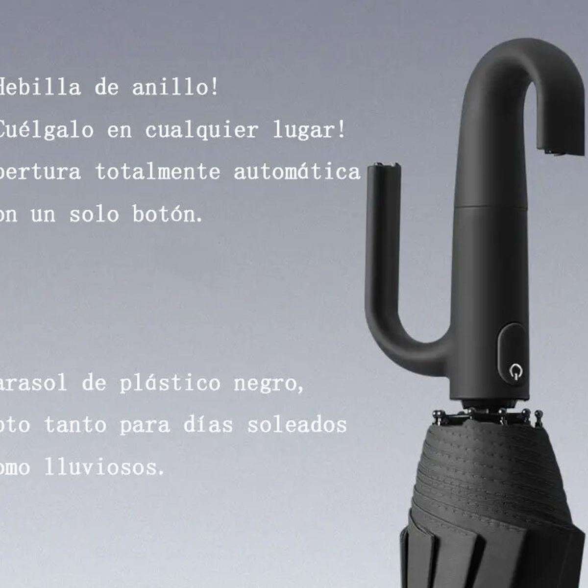 GENERICO - Plegable Paraguas Automático Antivendaval 20 Huesos Colgable