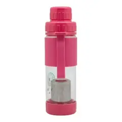 KEEP - Botella Vidrio Con Infusor Té Hierbas 410ml Rosado