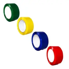 GENERICO - PACK X 4 CINTA ADHESIVA DE DUCTO COLORIDA Y RESISTENTE PARA EMBALAJE DE ALTA RESISTENCIA
