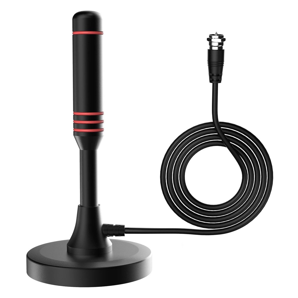 GENERICO - PACK X 3 ANTENA DE TV DIGITAL CON BASE MAGNETICA