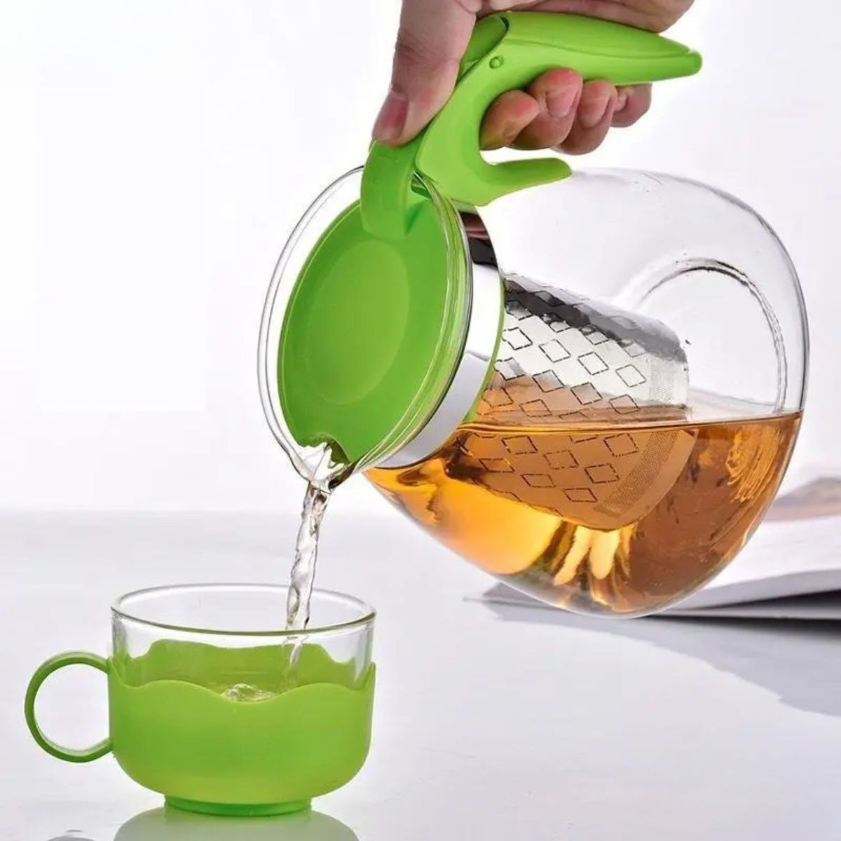 GENERICO - Tetera Vidrio Infusor Té Tetera Infusora Con Filtro 1100mL