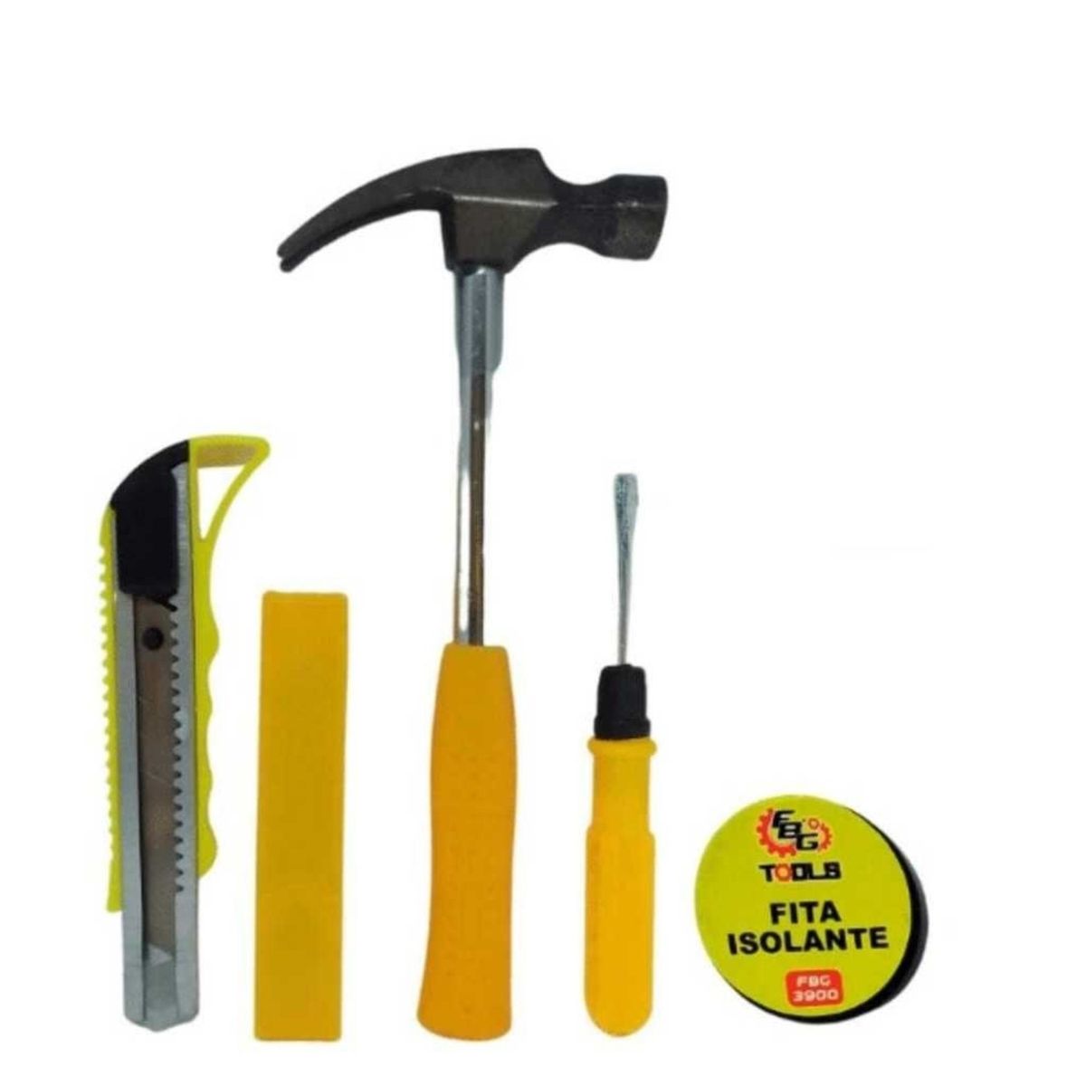 GENERICO - PACK X 3 SET HERRAMIENTAS DESTORNILLADOR MARTILLO 5 PIEZAS