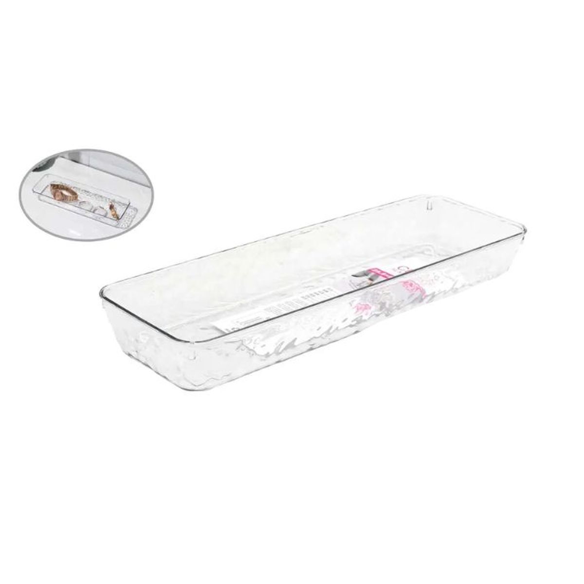 GENERICO - ORGANIZADOR CAJA ACRILICO MULTIUSOS 25.8 x 8.3CM
