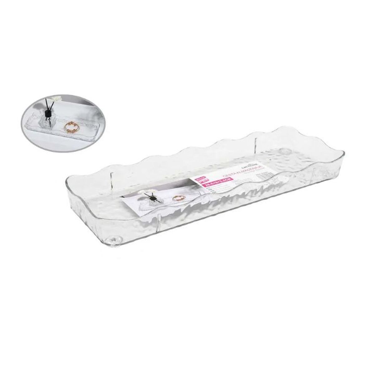 GENERICO - ORGANIZADOR CAJA ACRILICO MULTIUSOS 26.5CM