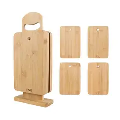 GENERICO - Set 4 Tabla de Madera 14x33x6cm