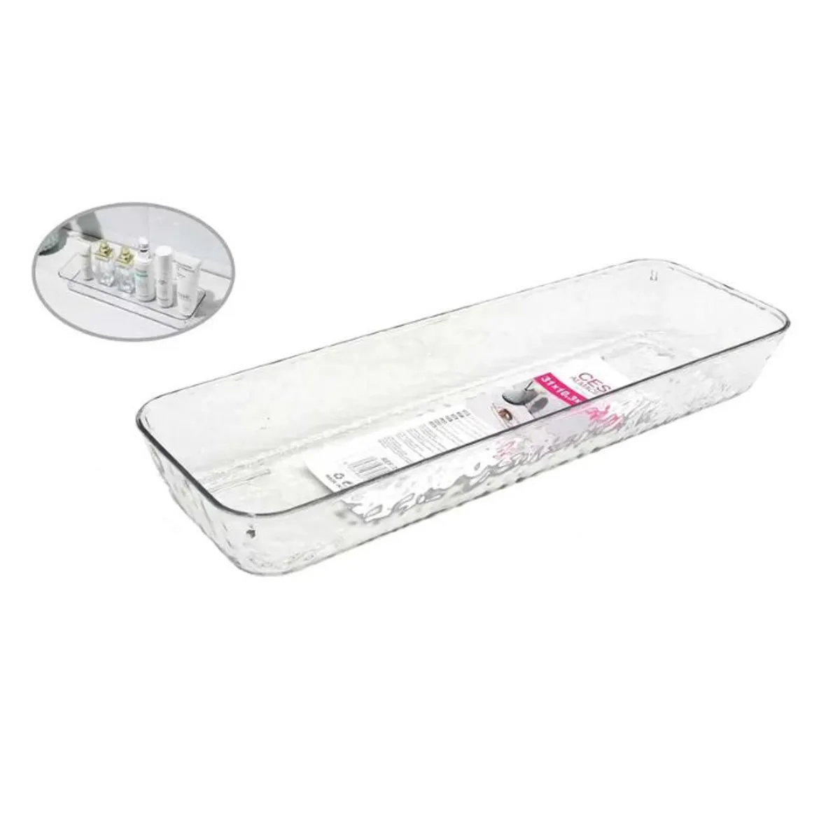GENERICO - ORGANIZADOR CAJA ACRILICO MULTIUSOS 31 x 10.3CM