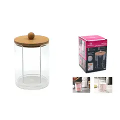 GENERICO - ORGANIZADOR CON TAPA DE BAMBU 10.5CM