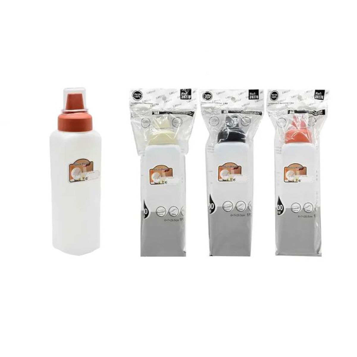 GENERICO - BOTELLA DE PLÁSTICO PARA SALSAS 800ml
