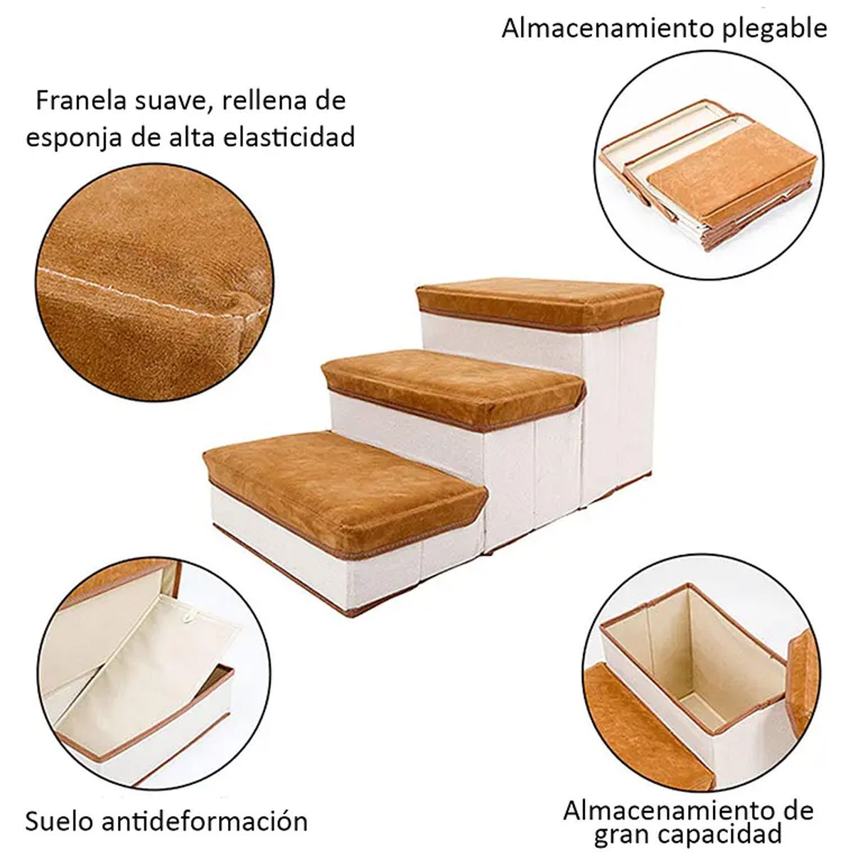 GENERICO - Escalera Plegable Para Mascotas Pequeñas De 3 Piso