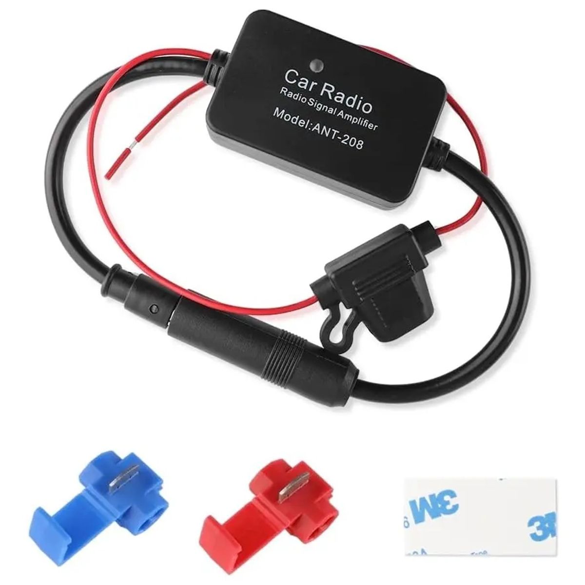 GENERICO - Amplificador De Señal Fm Radio De Auto Universal 12v Ant-208
