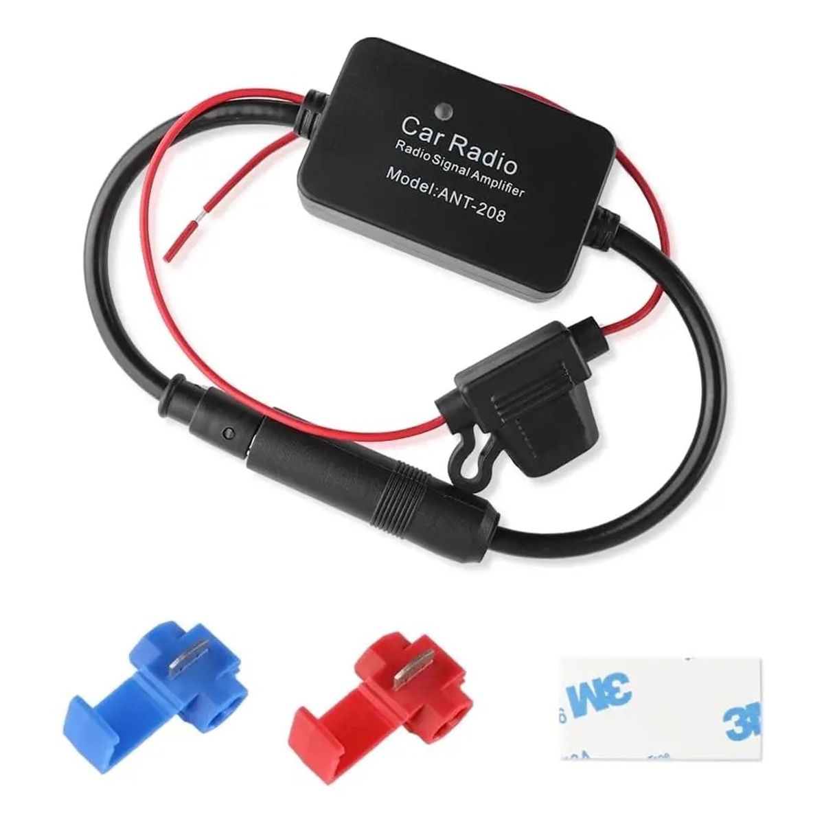 GENERICO - Amplificador De Señal Fm Radio De Auto Universal 12v Ant-208