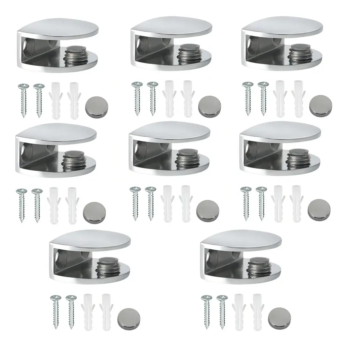 12 Set Soporte Metálico Acrílico Publicidad Mostrador Vidrio, marca KUANGYE - Foto Principal