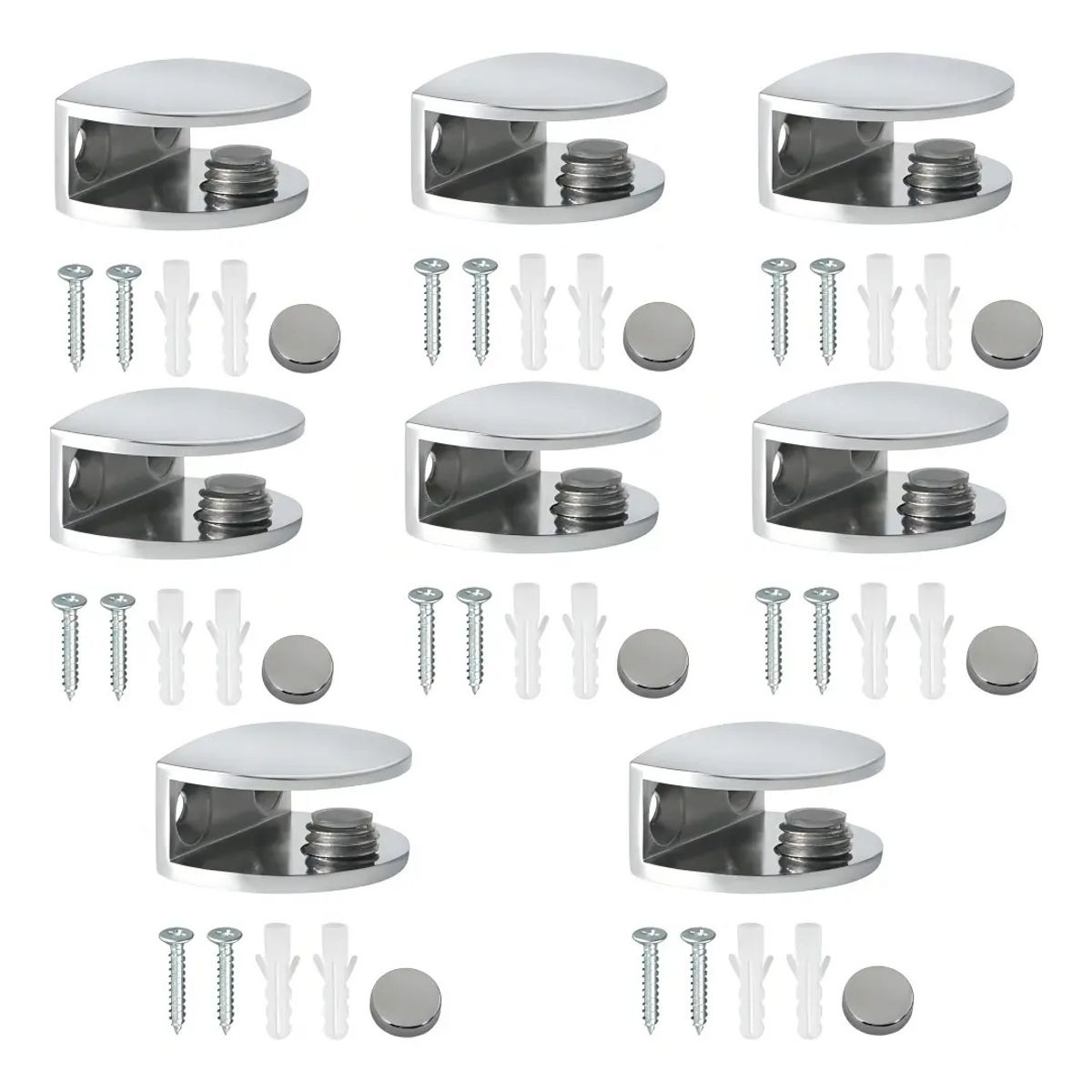 12 Set Soporte Metálico Acrílico Publicidad Mostrador Vidrio, marca KUANGYE - Foto Principal