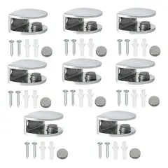 KUANGYE - 12 Set Soporte Metálico Acrílico Publicidad Mostrador Vidrio