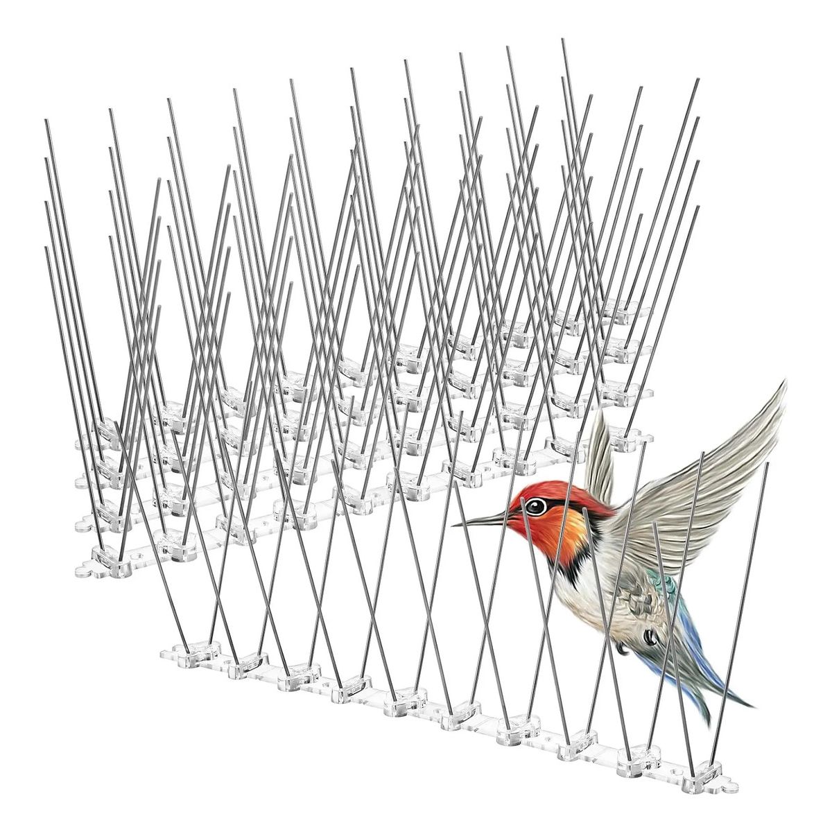 GENERICO - 12pcs Picos Para Pájaros Palomas Pinchos Antipájaro Inoxida