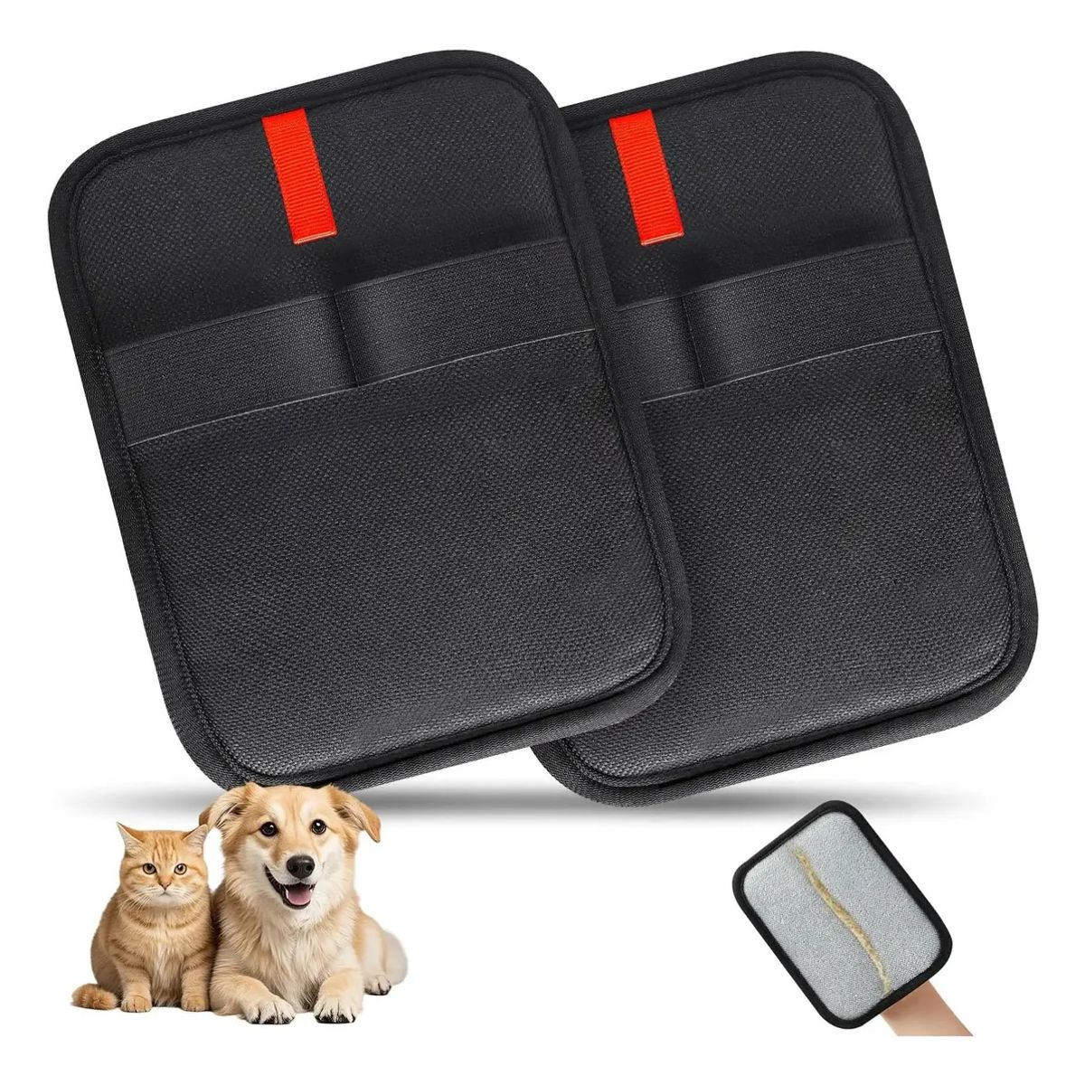 KUANGYE - Pack 2 Guante Cepillo Quita Pelo Removedor Pelusa Mascotas Ropa