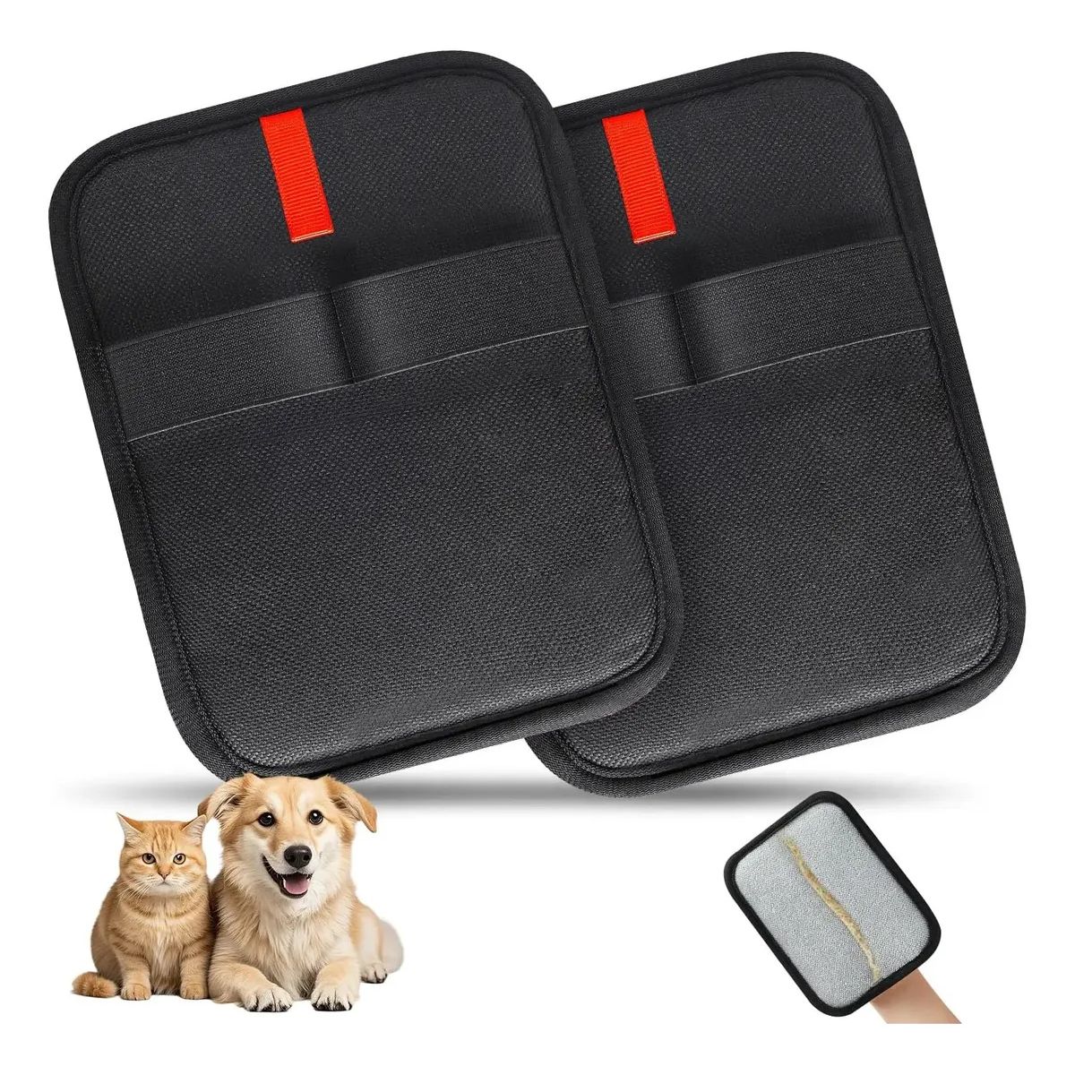 KUANGYE - Pack 2 Guante Cepillo Quita Pelo Removedor Pelusa Mascotas Ropa
