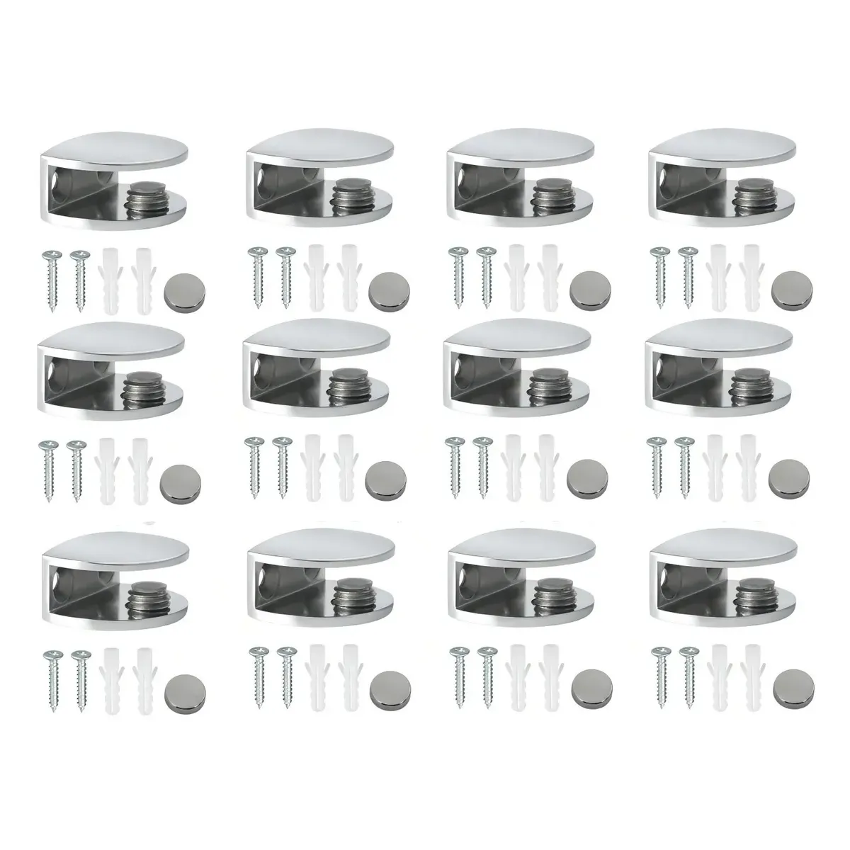 12 Set Soporte Metálico Acrílico Publicidad Mostrador Vidrio, marca KUANGYE - Foto Principal
