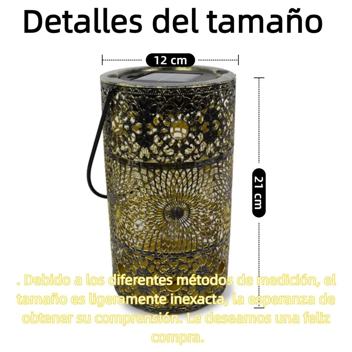 GENERICO - Lámparas Faroles Solares Colgantes De Metal Para Jardines