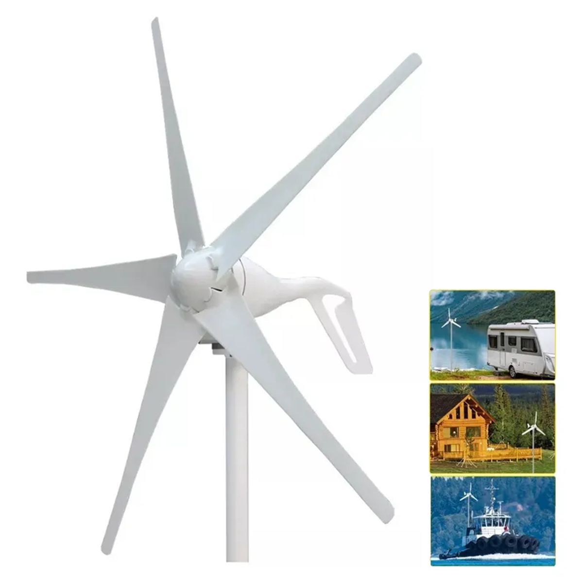 GENERICO - Regulador De Carga Solar 24v + Turbina Eolica 5 Aspas 400w