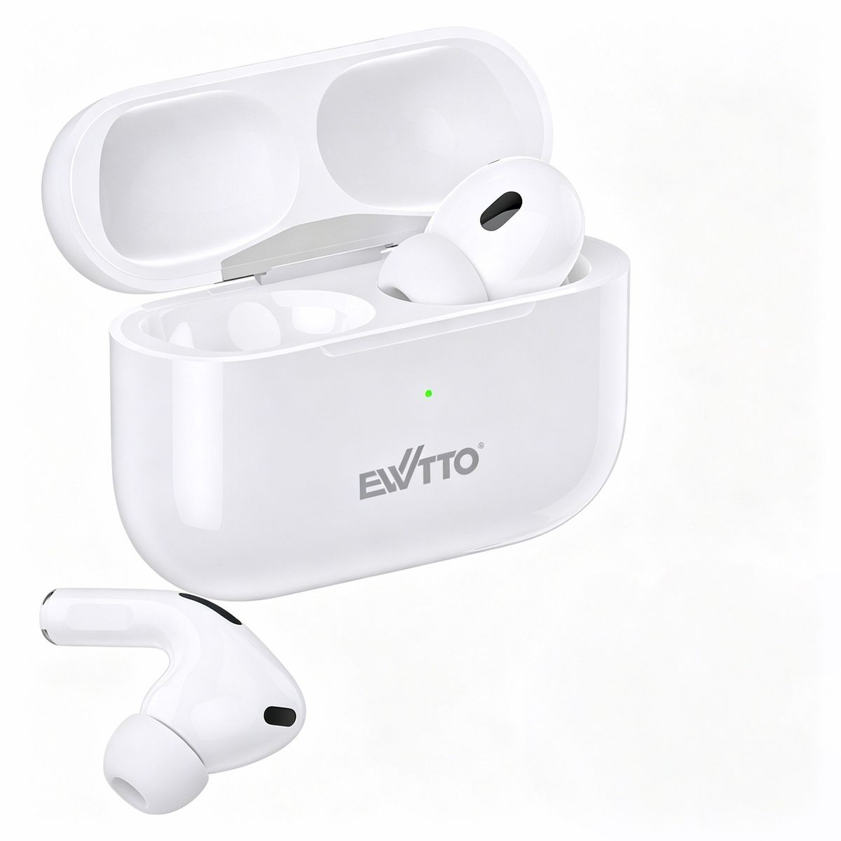 EWTTO - Audífonos TWS Bluetooth 5.3  EWTTO 5h Batería Sonido HD Cómodos Blancos