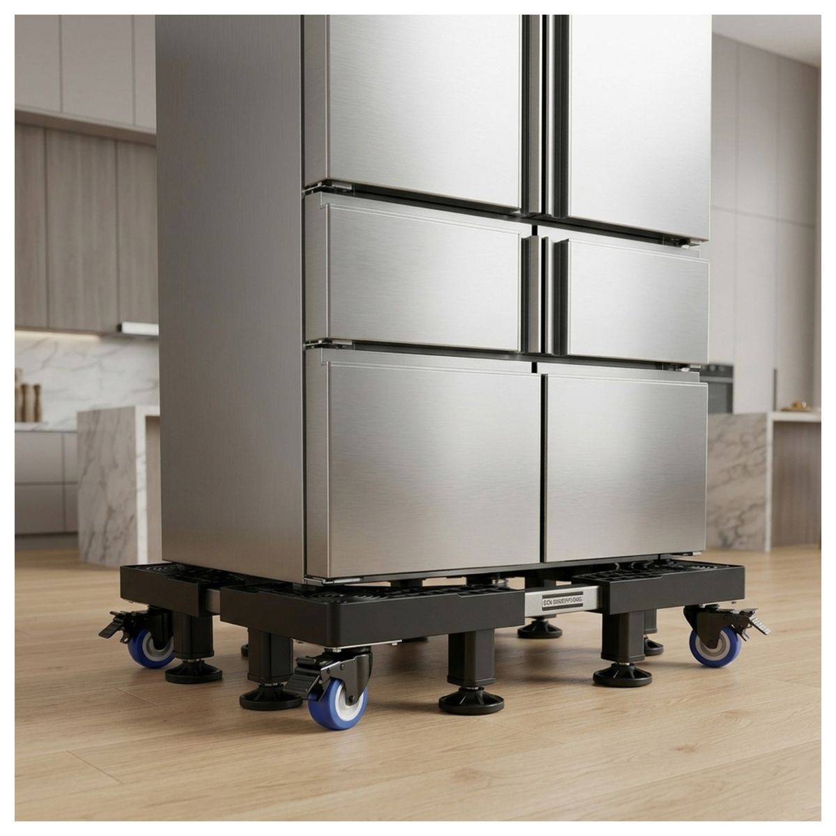 MALIK - Base Ajustable para Muebles Pesados con 8 Patax y 4 Ruedas