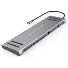 MALIK - Base de Conexión USB-C 14 en 1 con Adaptador Multifunción 9199A