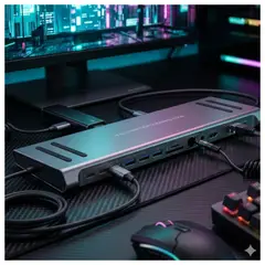 MALIK - Hub USB-C 14 en 1 Docking Station Multifuncional 9199A